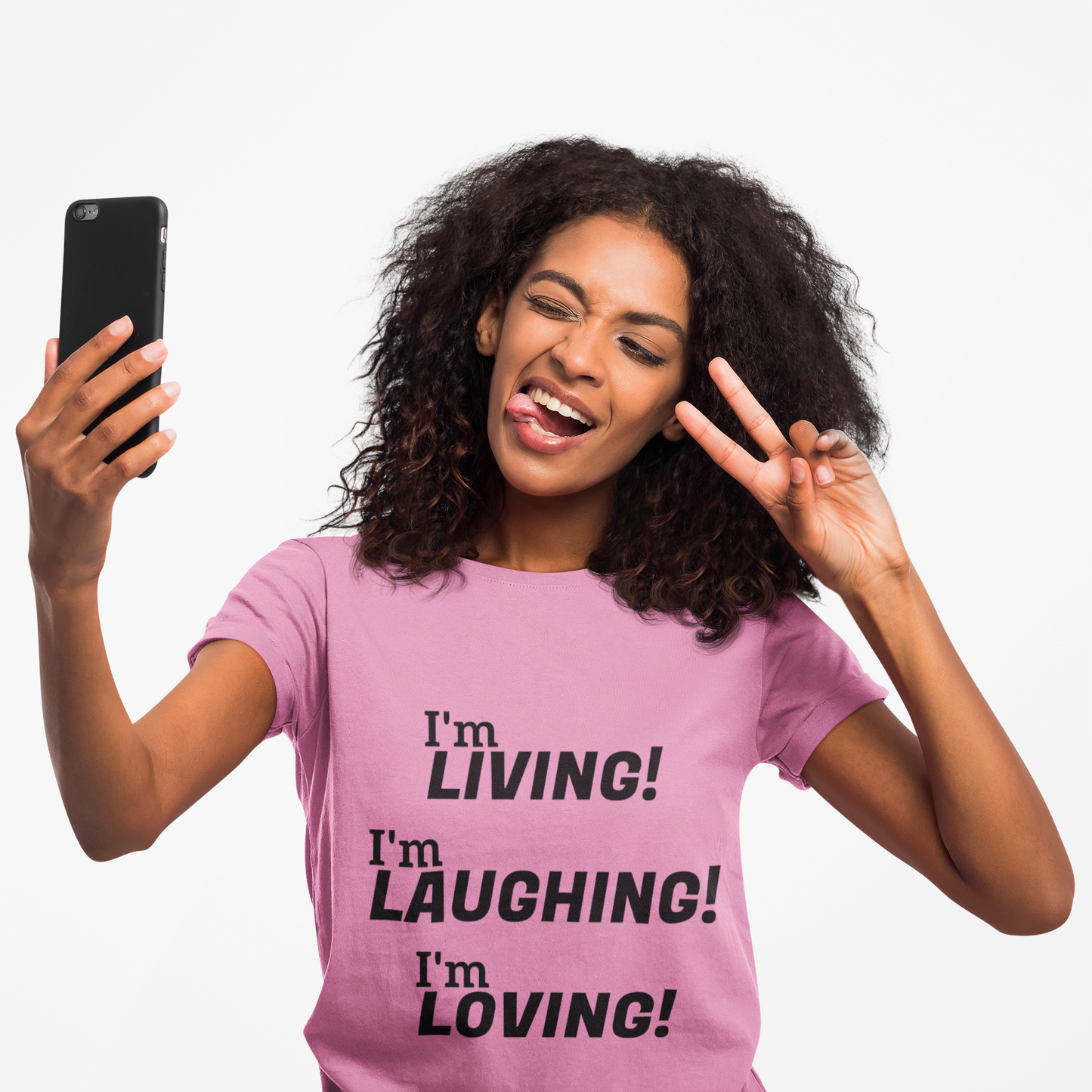 I'm Living! I'm Laughing! I'm Loving! - Crew Neck Tee