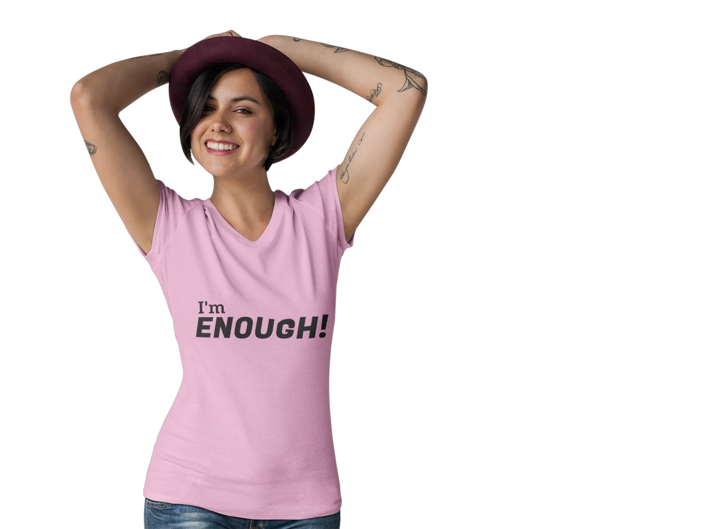 I'm Enough! - V-Neck Tee