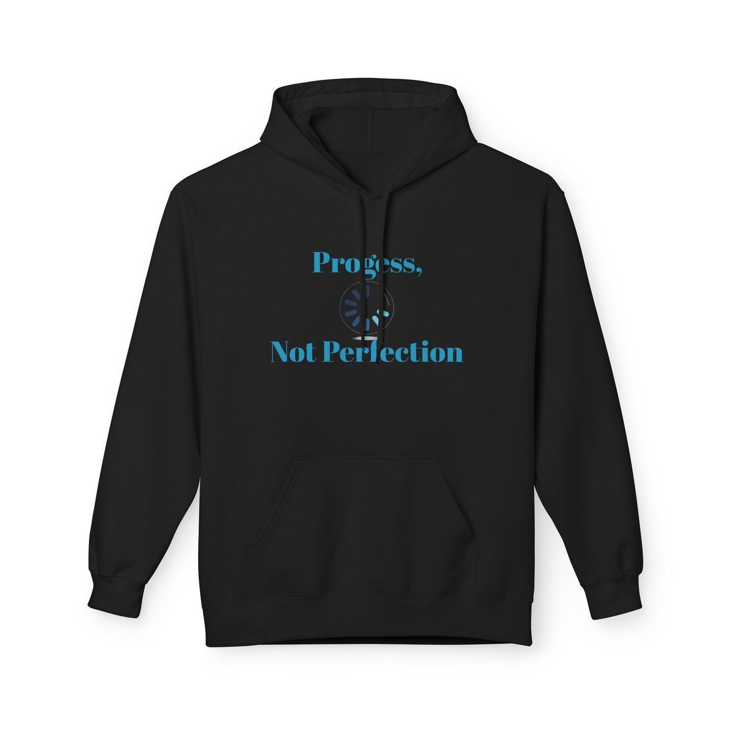 Progress, Not Perfection Hoodie — Minimal Calm Graphic Pullover