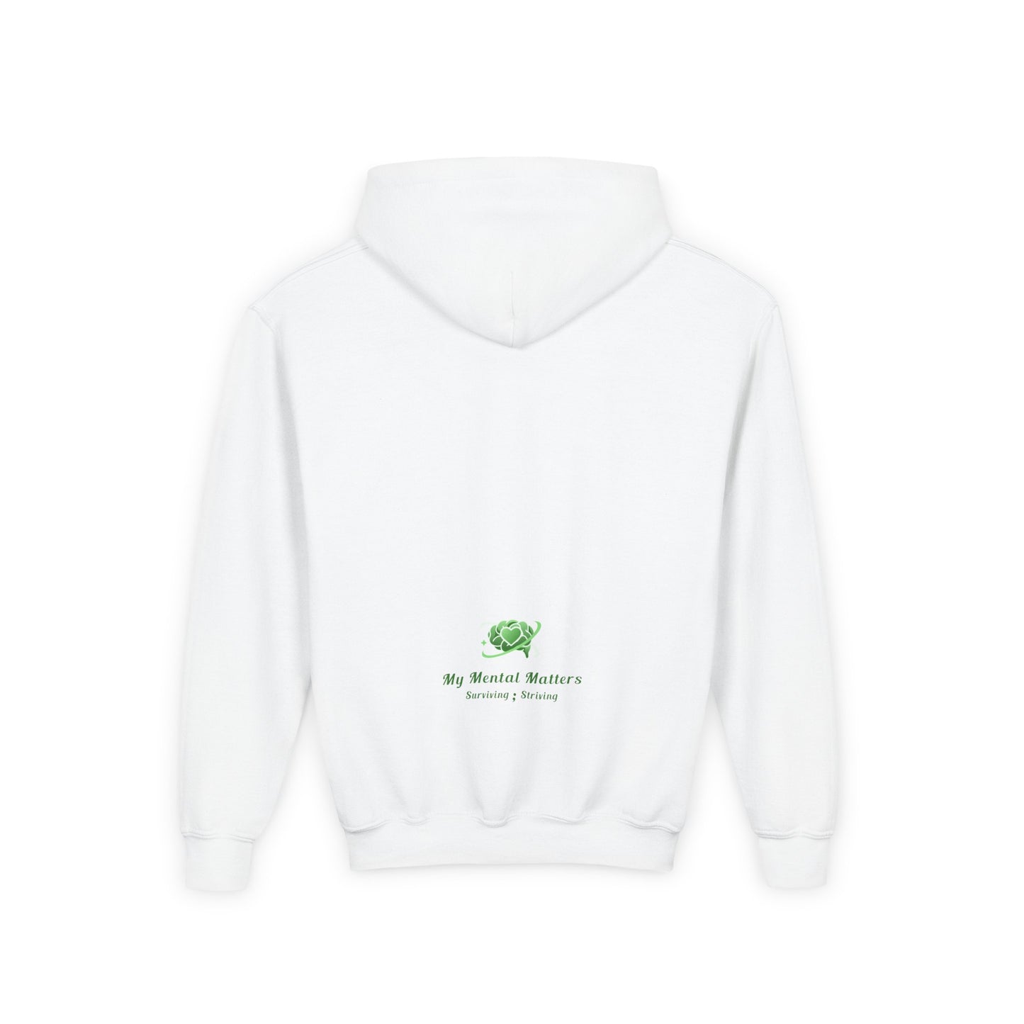 Youth Hoodie — "I Am Strong" Colorful Affirmation Sweatshirt