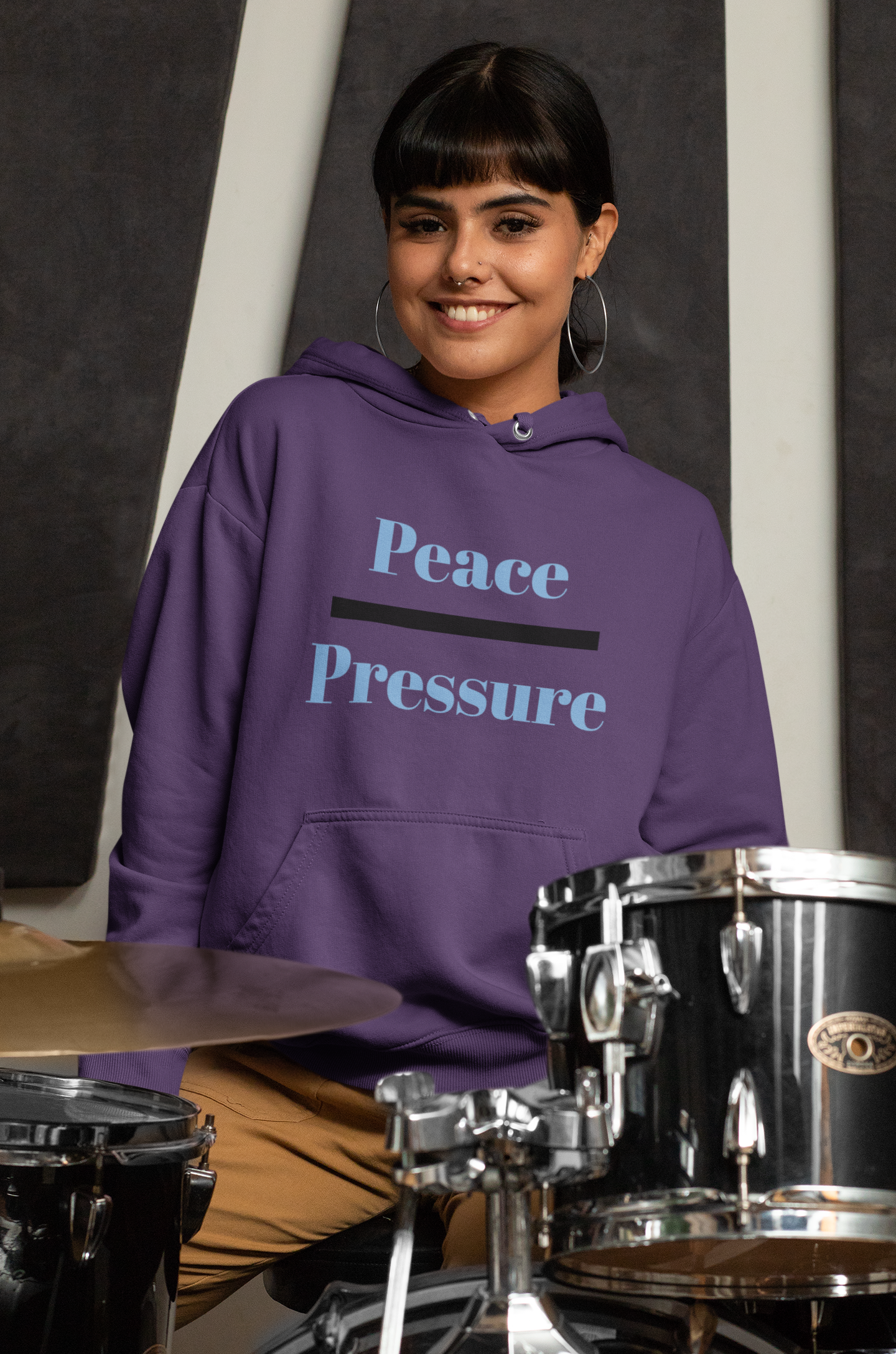 Peace Pressure Hoodie — Minimal Calm Graphic Pullover