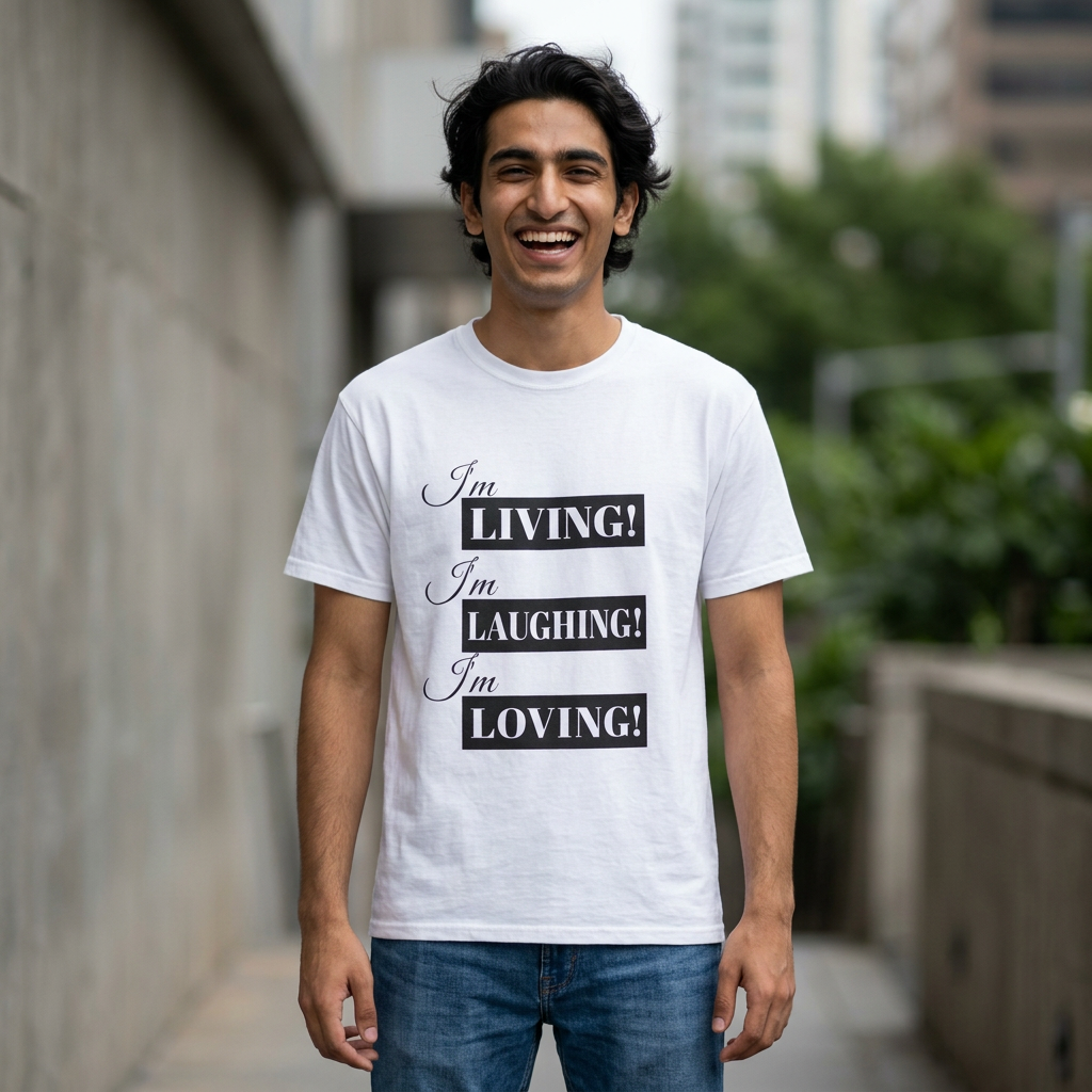 I'm Living, Laughing, Loving Tee — Self-Love Graphic T-Shirt