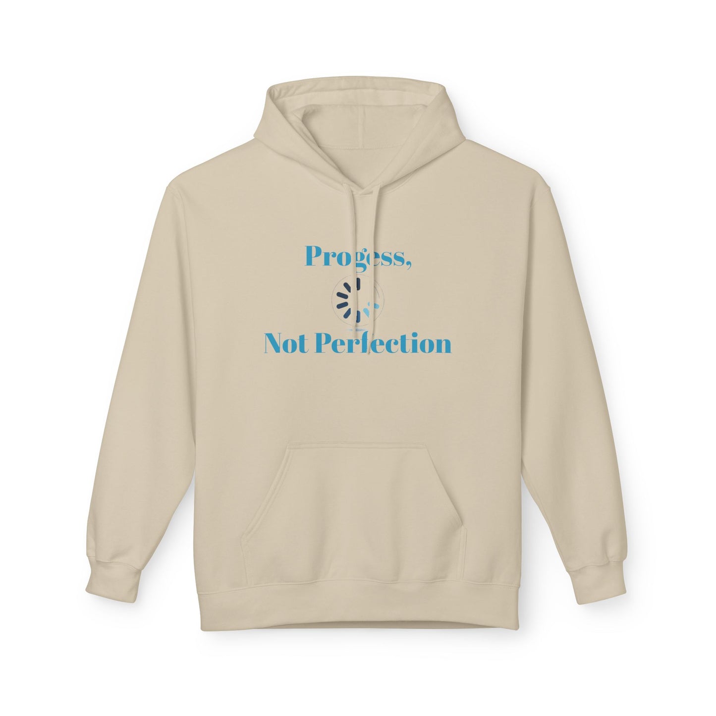 Progress, Not Perfection Hoodie — Minimal Calm Graphic Pullover