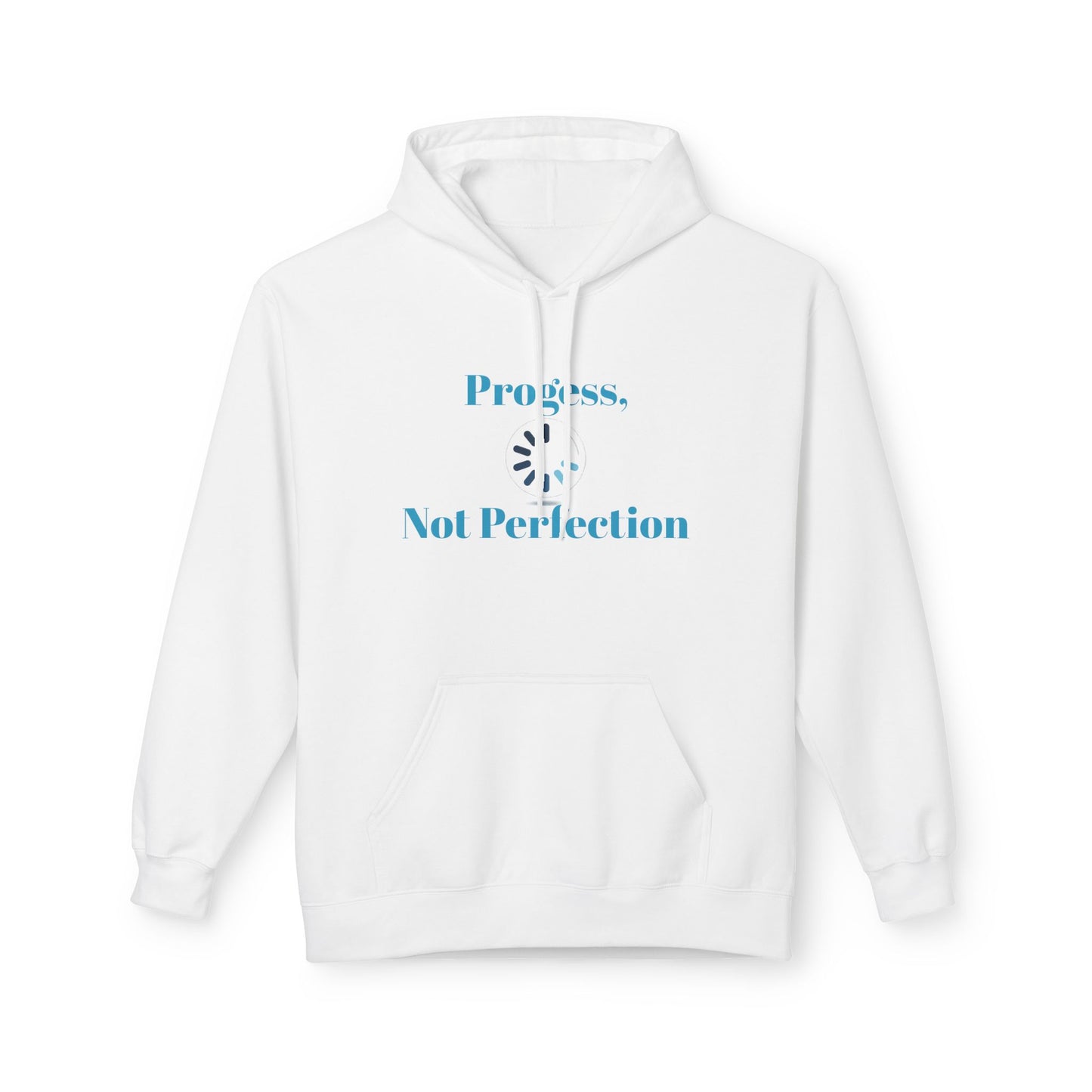 Progress, Not Perfection Hoodie — Minimal Calm Graphic Pullover